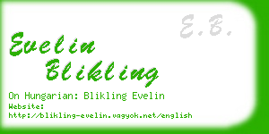 evelin blikling business card